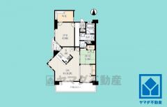 3LDK、専有面積85.65平米、バルコニー面積20.00平米、7階建て4階部分の南西角部屋。