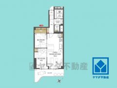 2LDK、専有面積50.38平米、バルコニー面積8.20平米、7階建て最上階。