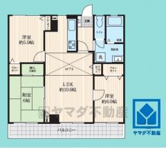 3LDK、専有面積70.06平米、バルコニー面積9.51平米、4階建て最上階。
