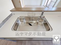 清潔感あふれるシンクで、毎日を気持ちよくスタート。