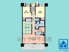 3LDK、専有面積70.49平米、バルコニー面積13.10平米、14階建て6階部分。耐震性・耐火性に優れたSRC造です。