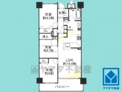 3LDK、専有面積74.52平米、バルコニー面積10.11平米、5階建て4階部分。