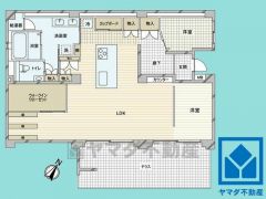 2LDK、専有面積92.16平米、バルコニー面積29.06平米、7階建て1階部分。
