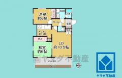 2LDK、専有面積58.72平米、バルコニー面積6.45平米、6階建て1階部分の南東角住戸。東向きの専用庭付き（使用料月額170円）