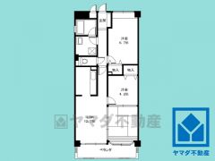 3LDK、専有面積63.34平米、バルコニー面積6.91平米、6階建て2階部分。