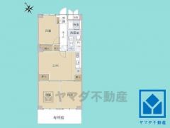 3LDK、専有面積67.20平米、7階建て1階部分。南西向きの専用庭16.8平米付き（使用料月額500円）。ガス警報器準備金月額200円、ゴミ関連費用月額335円別途要。室内丁寧にお使いです。