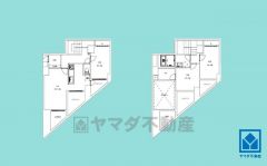 3LDK、専有面積89.6平米、バルコニー面積26.01平米、10階建て5階部分。メゾネットのお部屋となっておりますので、戸建て感覚でお住まいいただけます。2026年5月フルリノベーション完成予定。