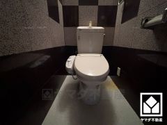 デザイン性と機能性を兼ね備えた、落ち着きのある快適なトイレ