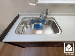 清潔感あふれるシンクで、毎日を気持ちよくスタート。