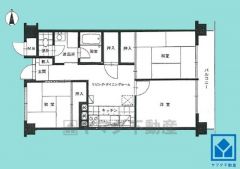 現地間取りは、反転タイプ、洋室とリビングが一体となっております