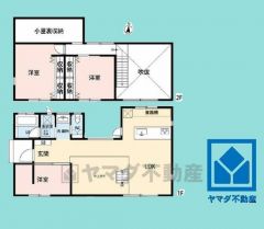 3SLDK、土地面積620.8平米、建物面積100.4平米、木造2階建。