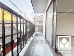 南東向きバルコニーで陽当たり、風通し良好。たっぷりの洗濯物も気持ちよく乾きます。