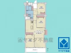 3LDK、専有面積74.24平米、バルコニー面積6.93平米、7階建て3階部分。2026年3月末日内装リフォーム終了予定です。最長20年のアフターサービス保証付きで安心してお住まいいただけます。