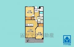 2LDK、専有面積56.63平米、バルコニー面積7.81平米、15階建て最上階。耐震性・耐火性に優れたSRC造です。