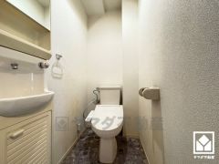 明るく清潔感溢れるトイレです。手洗いが別になっているので、衛生的に使えます。