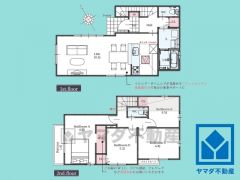 4LDK、土地面積90平米、建物面積97.29平米、木造2階建。2025年2月完成済み。