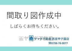 2LDK、専有面積46.81平米、バルコニー面積3.23平米、3階建て2階部分。
