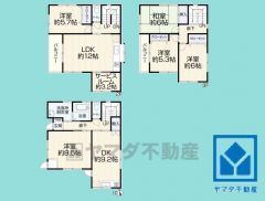 5SLDK、土地面積80.07平米、建物面積129.06平米、木造3階建。2026年5月リフォーム完成予定。