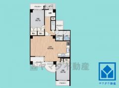 2LDK、専有面積69.96平米、バルコニー面積15.83平米、10階建て5階部分。2025年11月30日フルリノベーション済の大変綺麗なお部屋です。