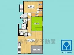 2DK、専有面積68.1平米、バルコニー面積7.88平米、5階建て2階部分。