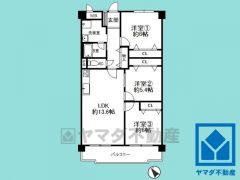 3LDK、専有面積70.4平米、バルコニー面積9.76平米、8階建て7階部分。