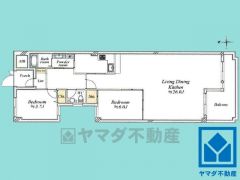 2LDK、専有面積89.23平米、バルコニー面積7.07平米、6階建て5階部分。