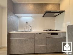 毎日の家事の負担を軽減でき、水道代の節約にもなる食器洗乾燥機付き。換気効率が高くお手入れもしやすいスリム型のレンジフードも完備。スッキリとしたスタイリッシュなデザインも魅力の一つです。