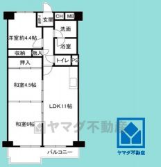 3LDK、専有面積59.06平米、バルコニー面積7.64平米、15階建て4階部分。耐震性・耐火性の高いSRC造です。