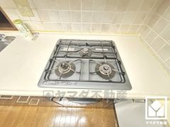 毎日の料理がもっとスムーズに。便利な3口コンロ付きキッチン。