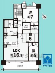 3LDK、専有面積80.61平米、バルコニー面積15.10平米、13階建て7階部分。耐震性・耐火性の高いSRC造です。