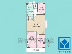 3LDK、専有面積69.59平米、バルコニー面積9.18平米、11階建て7階部分。