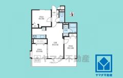 3LDK、専有面積64.7平米、バルコニー面積15.75平米、9階建て7階部分。耐震性・耐火性に優れたSRC造です。