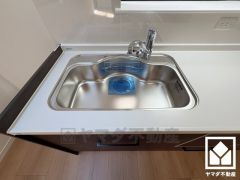 清潔感あふれるシンクで、毎日を気持ちよくスタート。