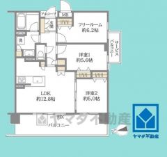 2SLDK、専有面積65.75平米、バルコニー面積14.04平米、9階建て2階部分。