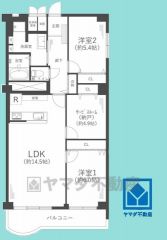 2SLDK、専有面積80.78平米、バルコニー面積9.24平米、5階建て1階部分。