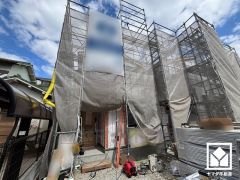 リーブルガーデンS尼崎常松3期全4棟の1号棟です。区画それぞれ間取りが違うので、ライフスタイルに合わせてご検討ください。