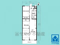 3LDK、専有面積70.2平米、バルコニー面積8.1平米、3階建て2階部分。トランクルーム付きのお部屋です。