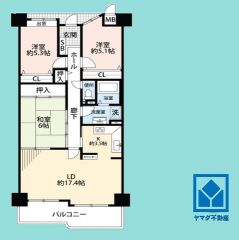 3LDK、専有面積80.67平米、バルコニー面積10.17平米、10階建て最上階。耐震性・耐火性に優れたSRC造です。