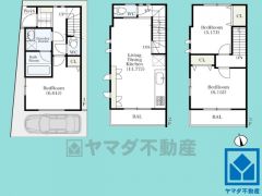 3LDK、土地面積43.04平米、建物面積71.91平米、木造3階建。2026年1月完成済み。