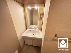 ワイドな洗面台で朝の支度もはかどります。