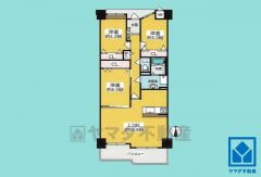 3LDK、専有面積80.67平米、バルコニー面積9.57平米、10階建て7階部分。耐震性・耐火性に優れたSRC造です。2026年1月24日フルリフォーム完成予定。