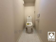 トイレが1階と2階にあるので、朝の忙しい時間にも混雑せず快適です。