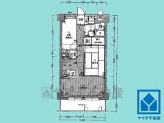 2LDK、専有面積54.72平米、バルコニー面積8.55平米、6階建て5階部分。