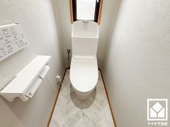 トイレが1階と2階にあるので、朝の忙しい時間にも混雑せず快適です。