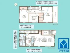 2SLDK、土地面積100.76平米、建物面積86.46平米、木造2階建。