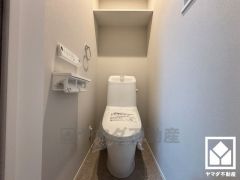 トイレが1階と2階にあるので、朝の忙しい時間にも混雑せず快適です。