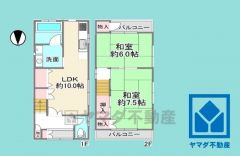 2LDK、土地面積42.66平米、建物面積47.99平米。