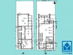 2SLDK、土地面積76.94平米、建物面積79.07平米、木造2階建。