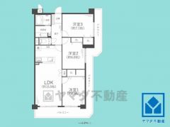 3LDK、専有面積75.07平米、バルコニー面積22.78平米、5階建て2階部分の北東角部屋。2025年11月下旬フルリフォーム済の大変綺麗なお部屋で、即ご入居いただけます。アフターサービス保証付き。