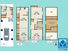 3SLDK、土地面積63.69平米、建物面積106.68平米。
